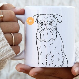 Brussels Griffon Mug dog mom gift for her dog mum gifts pet portrait dog dad Long Haired Brussels Griffon mom dog owner dog lover gift mug