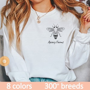 Custom Honey Bee sweater personalized Western Honey bee mom sweatshirt gift for apiarists / beekeeper gifts Honey bee farmer mama shirt farm