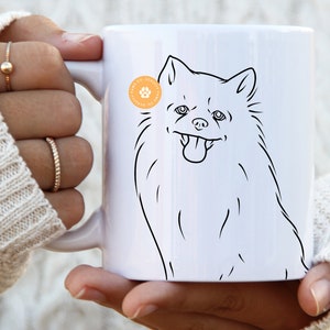Pomeranian gift mug dog mom gift for her dog mum gifts pet portrait dog dad Pomeranian mom Pom Pom dog owner dog print dog lover gift décor