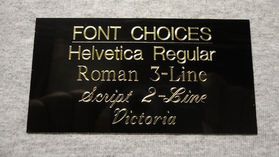 Custom Engraved Black Brass Plate – 1x3, Square Corners, 2 Mounting Holes – Trophy Plaque Sign