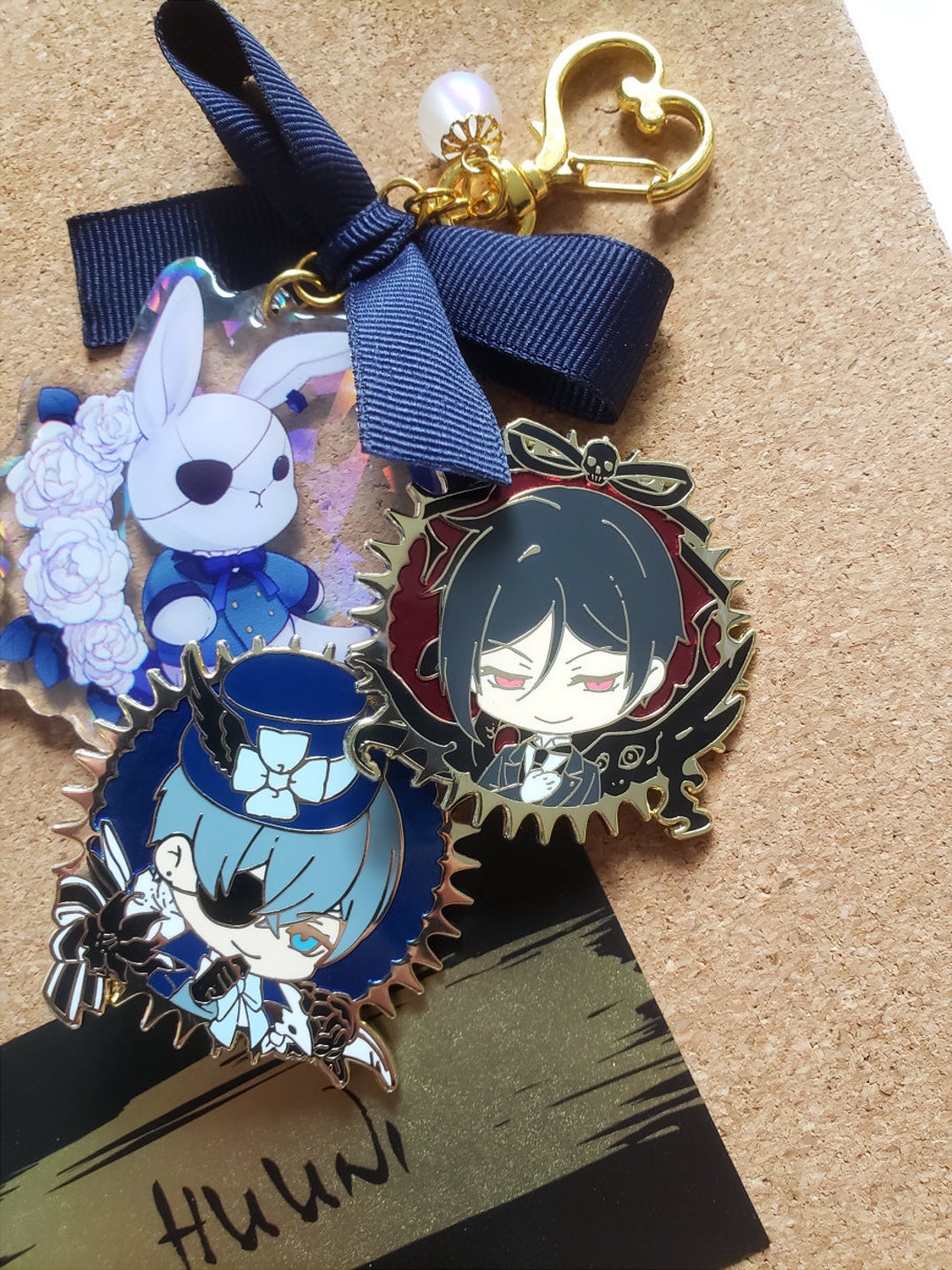 Kuroshitsuji Ciel Phantomhive Sebastian Grell Sutcliff Undertaker Butler  Anime Metal Badge Brooch Pins