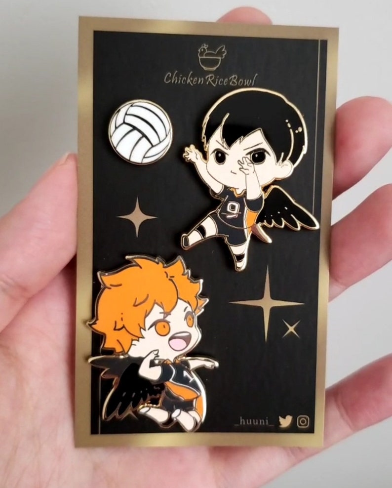 Haikyuu Hard Enamel Pins HQ Hinata Kageyama Oikawa Bokuto Etsy