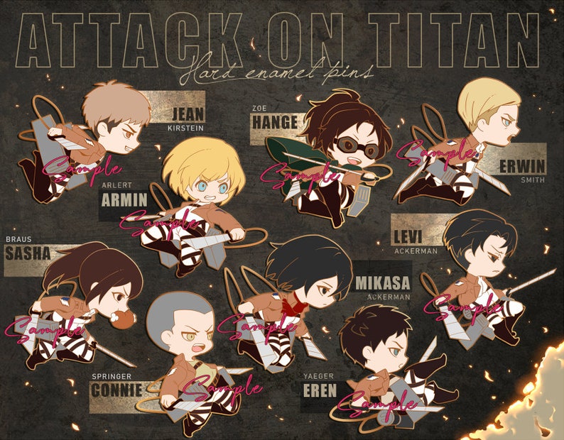 Jean Pin Attack on Titan Pin Collection 