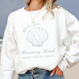 Custom Bachelorette Party Sweatshirt, Bridal Party Gift, Coastal Bachelorette, Last Toast on the Coast Beach Bach Pullover