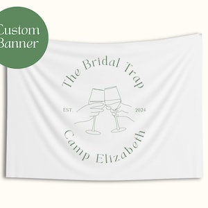 Camp Bachelorette Flag, Camp Bach Banner, Custom Camp Banner, The Parent Trap Themed Bachelorette Tapestry, Camp Bach Wall Background