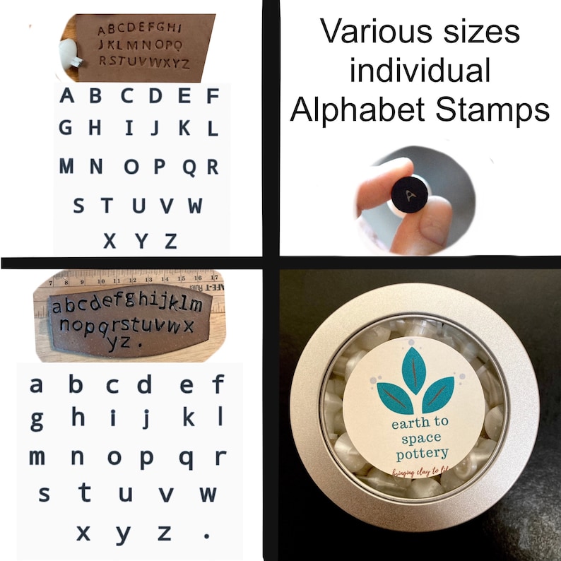 Alphabet Stamps of All Sizes for Pottery, Ceramics, Clay, Polymer Clay ...