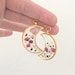 Pressed Flower Dangle Earrings, Large Moon Earrings, Real Dried Flowers, Handmade, Resin, Plants, Silver, Rose Gold, Bronze, Gold, Botanical