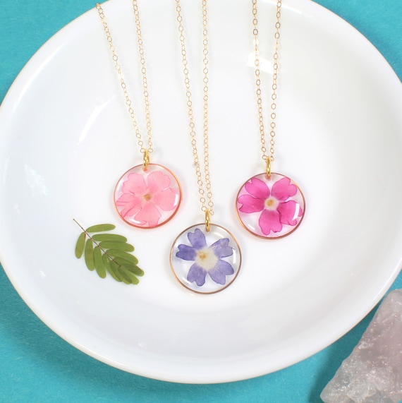 Pink blue necklace sale