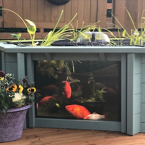 Lily Clear View Garden Aquarium verhoogde zeshoekige visvijver met grote ramen