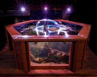 Lily Clear View Garden Aquarium raised hexagon garden fish pond with windows