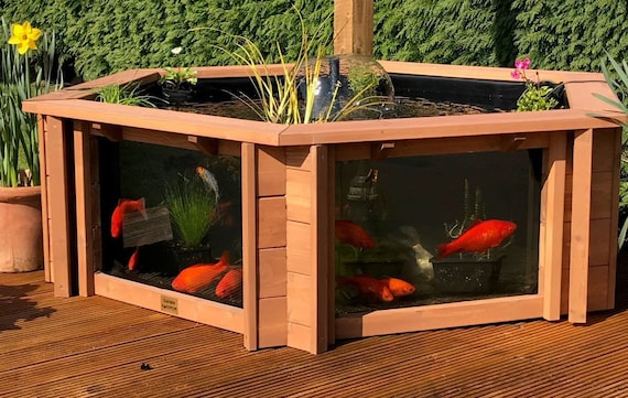 Lily Clear View Garden Aquarium Raised Hexagon Garden Fish Pond