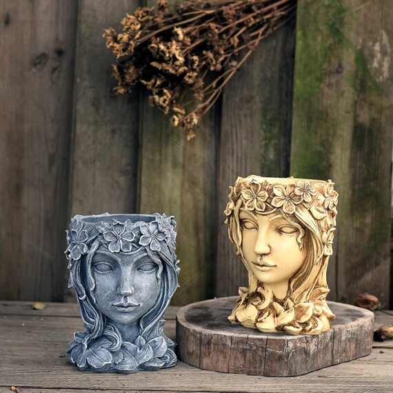 Flower Pot Head Pot Resin Succulent Vase Face Statue Planter Vase for Flower Pot Head Pot Resin Succulent Vase Face Statue Planter Vase for