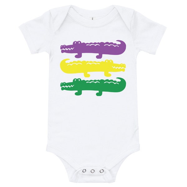 happy mardi gras alligator