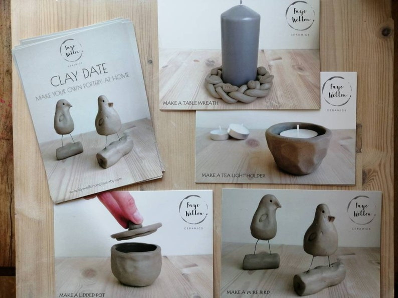 Make Your Own Pottery Craft Kit Starter Pack of 4 Etsy