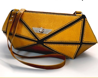 Sewing pattern bag leather leather bag