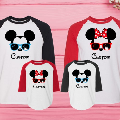 Mickey Mouse Minnie Mouse Sunglasses Castle T Shirts Disney Etsy Canada