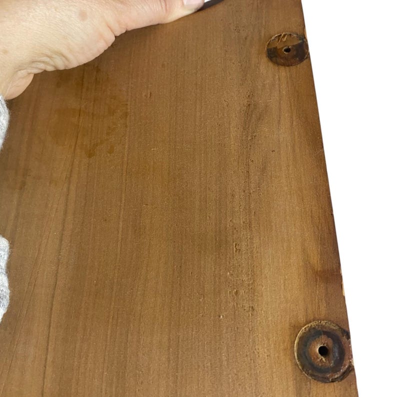 Máquina de coser Singer antigua de madera, caja de madera curvada, asa, sin herrajes, solo la tapa. imagen 12