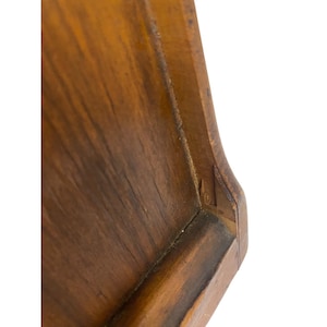 Máquina de coser Singer antigua de madera, caja de madera curvada, asa, sin herrajes, solo la tapa. imagen 20