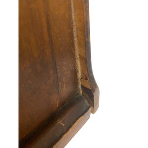 Máquina de coser Singer antigua de madera, caja de madera curvada, asa, sin herrajes, solo la tapa. imagen 19