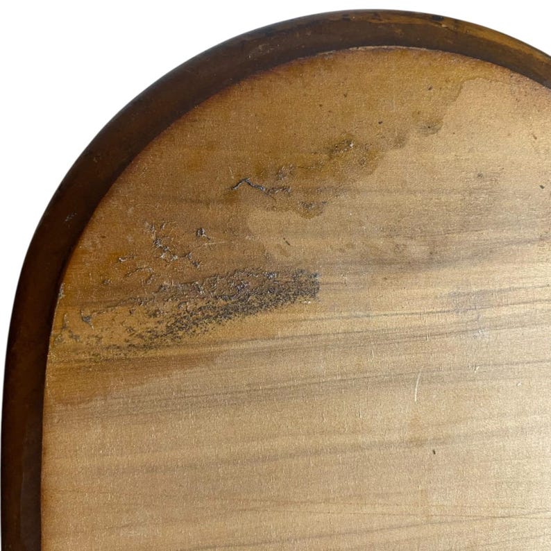 Máquina de coser Singer antigua de madera, caja de madera curvada, asa, sin herrajes, solo la tapa. imagen 13
