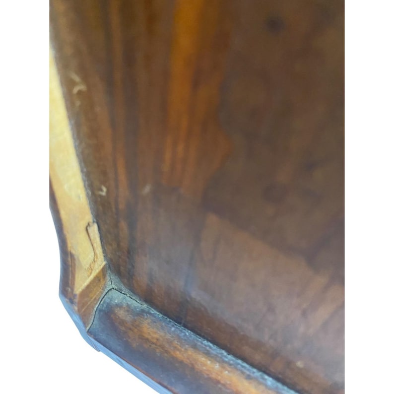 Máquina de coser Singer antigua de madera, caja de madera curvada, asa, sin herrajes, solo la tapa. imagen 18