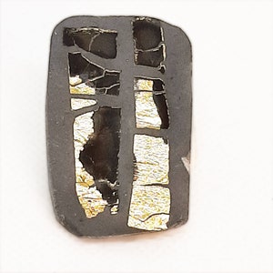 Geometric Bold Statement Brooch With Industrial Concrete And Oxidized Brass image 3