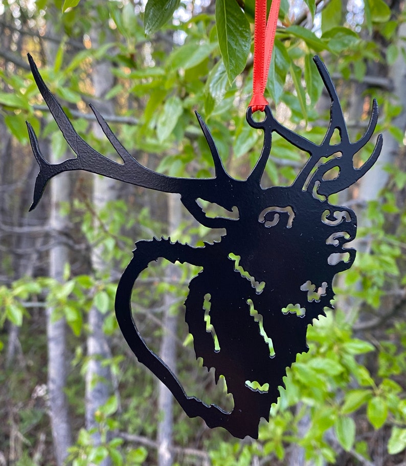 Elk Metal Art Ornament Etsy