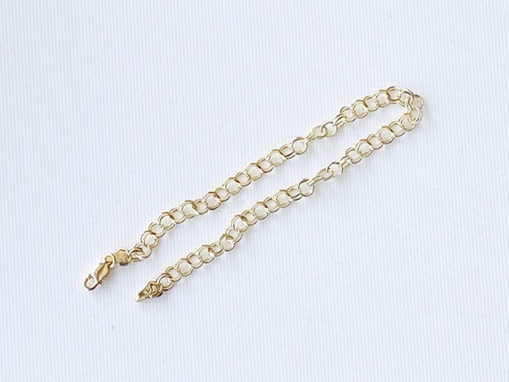 14k gold bracelet, 7.25 inches, 14k mark - image 4