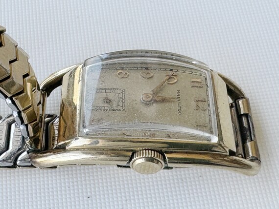 vintage hamilton 14k filled gold art deco men's m… - image 3