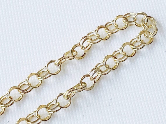 14k gold bracelet, 7.25 inches, 14k mark - image 2