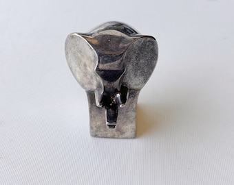 vintage DANSK designs japan gc stainless steel elephant sculpture paperweight 2 1/4 inch