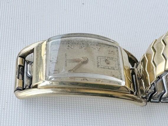 vintage hamilton 14k filled gold art deco men's m… - image 4