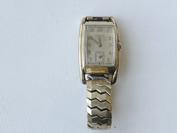 vintage hamilton 14k filled gold art deco men's m… - image 5