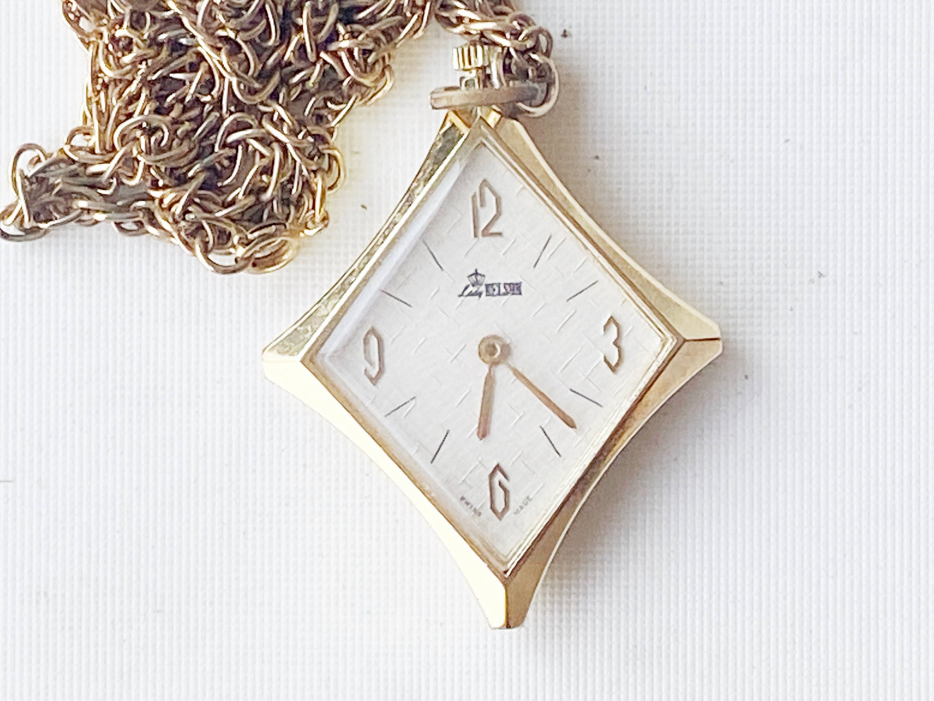 Vintage Swiss Lady Nelson Mechanical Pendant Watch 44x53mm Etsy
