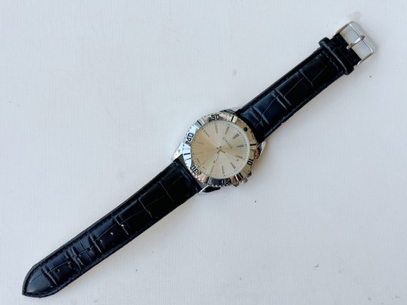 vintage strada men's stainless steel quartz watch… - image 3