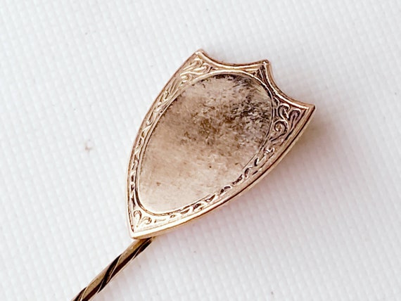 Vintage 9k gold pin brooch, 2 inches, weighs 2.8 … - image 1