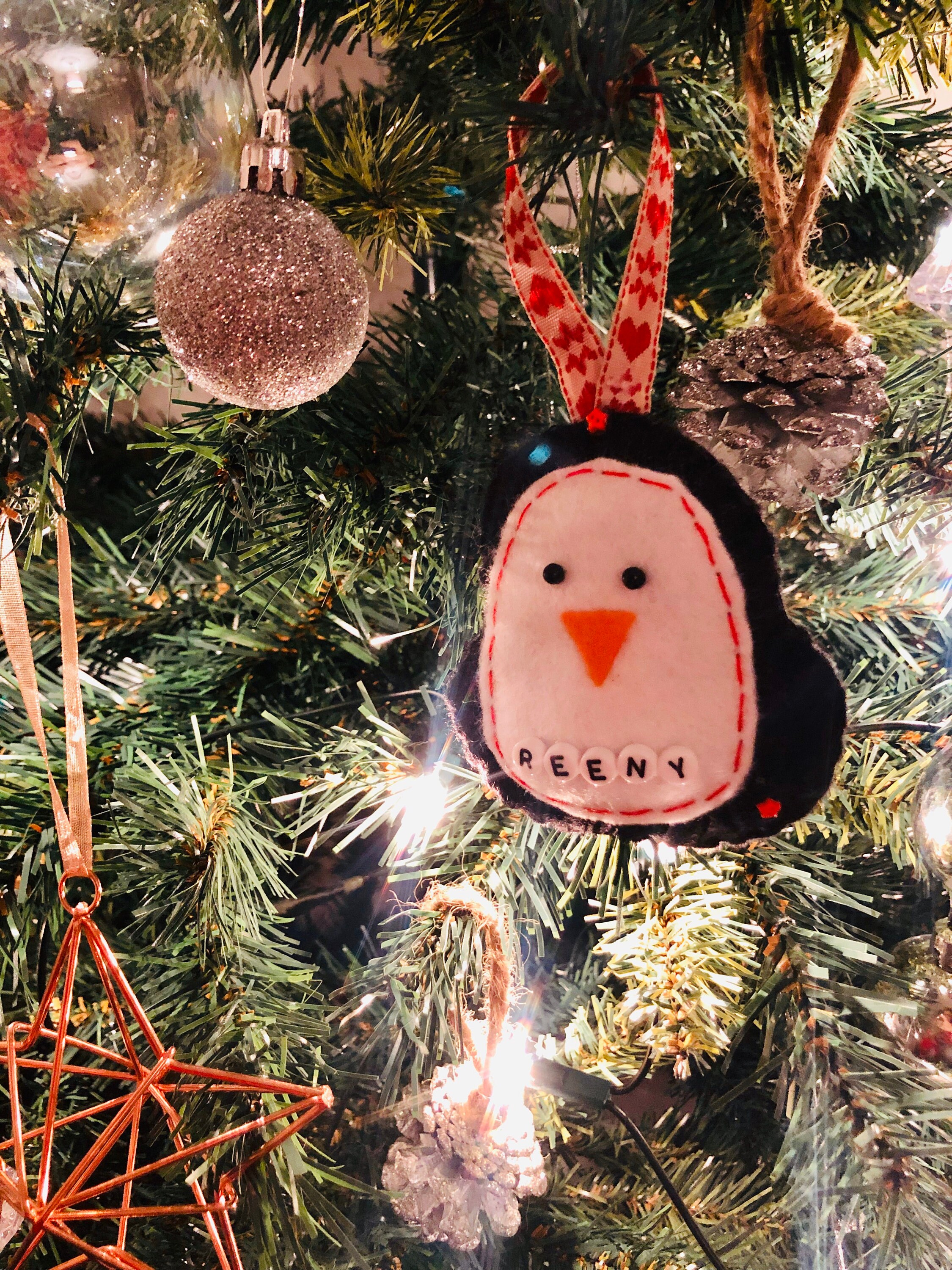 Personalised Christmas Penguins/ Tree Baubles/ Decorations Etsy