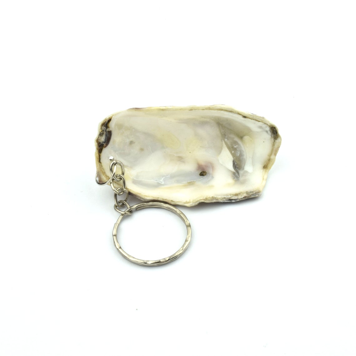 Natural Seashell Keychain Nautical Keychain Handmade Etsy