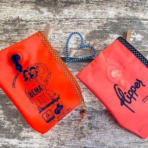 Schwimmflügel-Tasche mit Reissverschluss | Wetbag | orange | Nasstasche Feuchttasche Bikini-Tasche Schwimmbadtasche