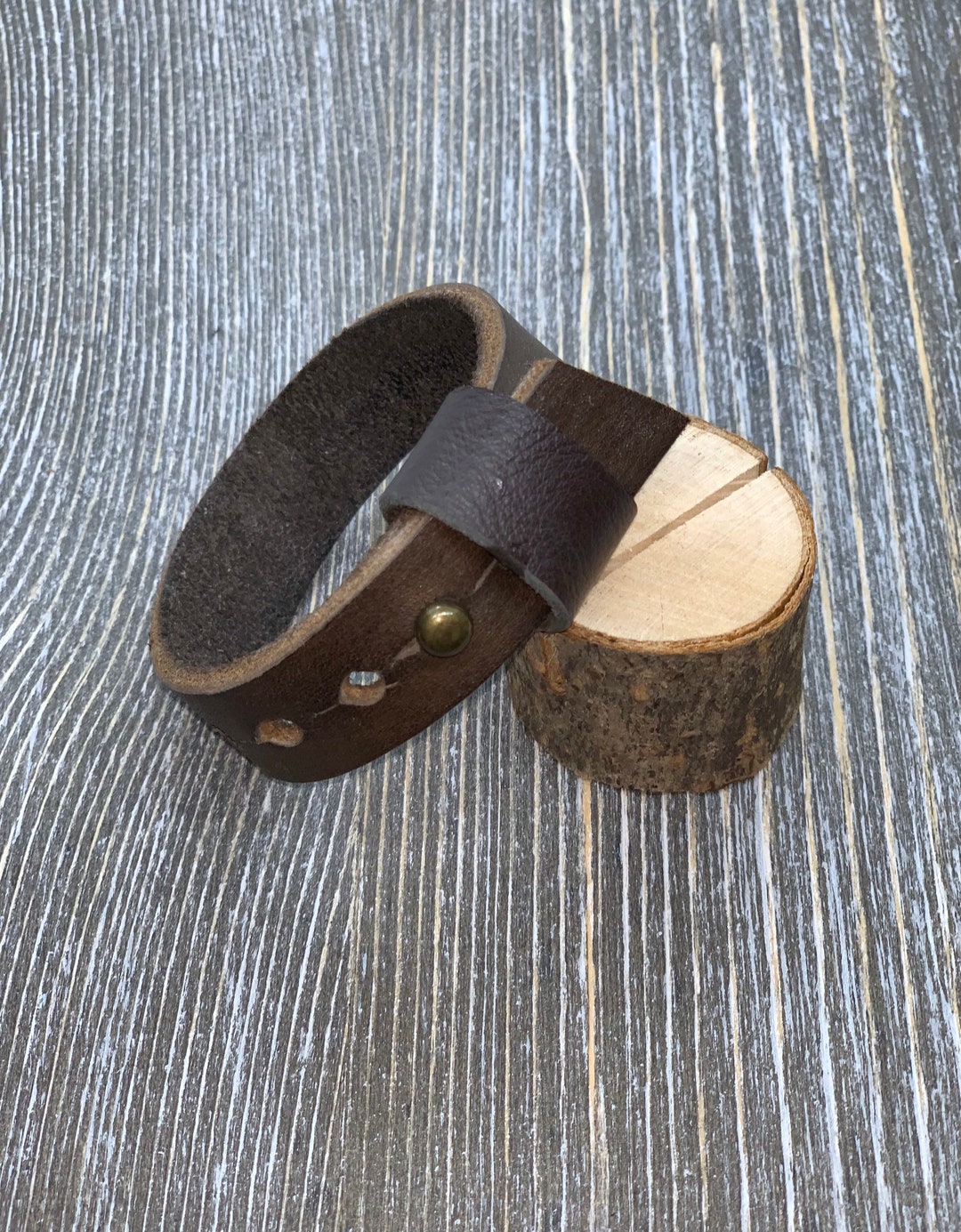 Adjustable Classic Leather Cuff - Etsy