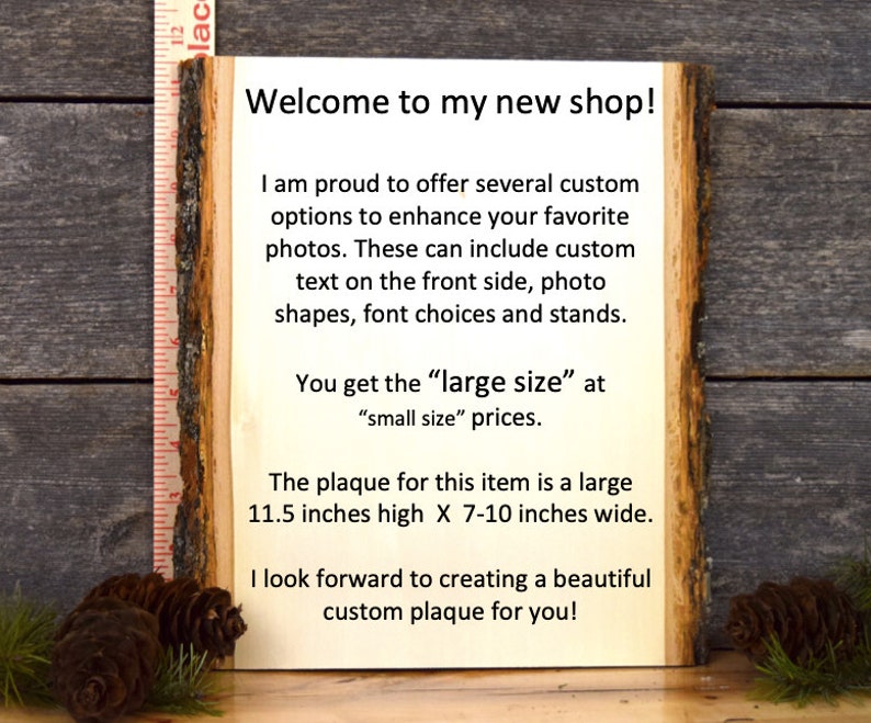 Father/'s Day Picture on Wood Gift for Dad Rustic Fathers Day portrait Father/'s Day Photo on wood Custom picture frame on live edge