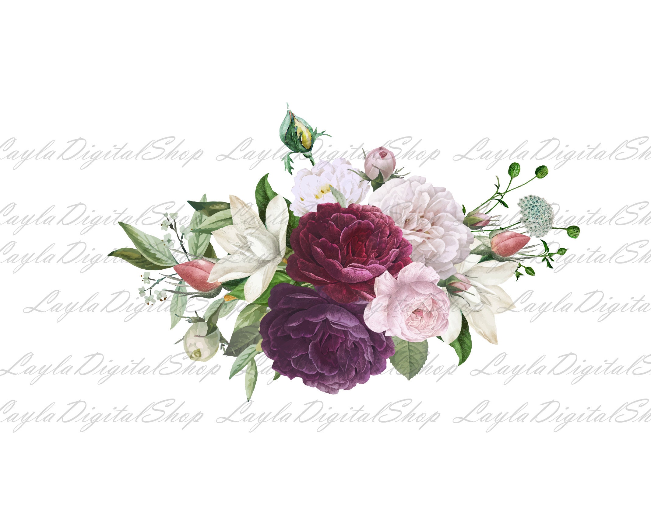 Download Rose Floral Bouquets Svg Png Flower Bride Clipart Bride Etsy
