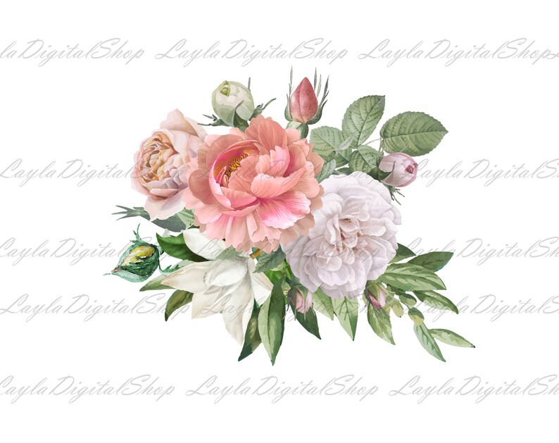 Download Flowers Svg Wedding Watercolor Clipart Png Spring Flowers Clipart Watercolor Flowers Clipart Cream And Peach Flowers Png Pink Floral Svg Art Collectibles Digital Minyamarket Com