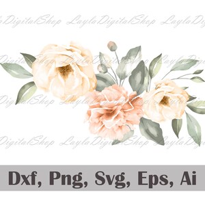Download Pink Floral Svg Rose Flower Svg Dxf Files Spring Flower Svg Etsy