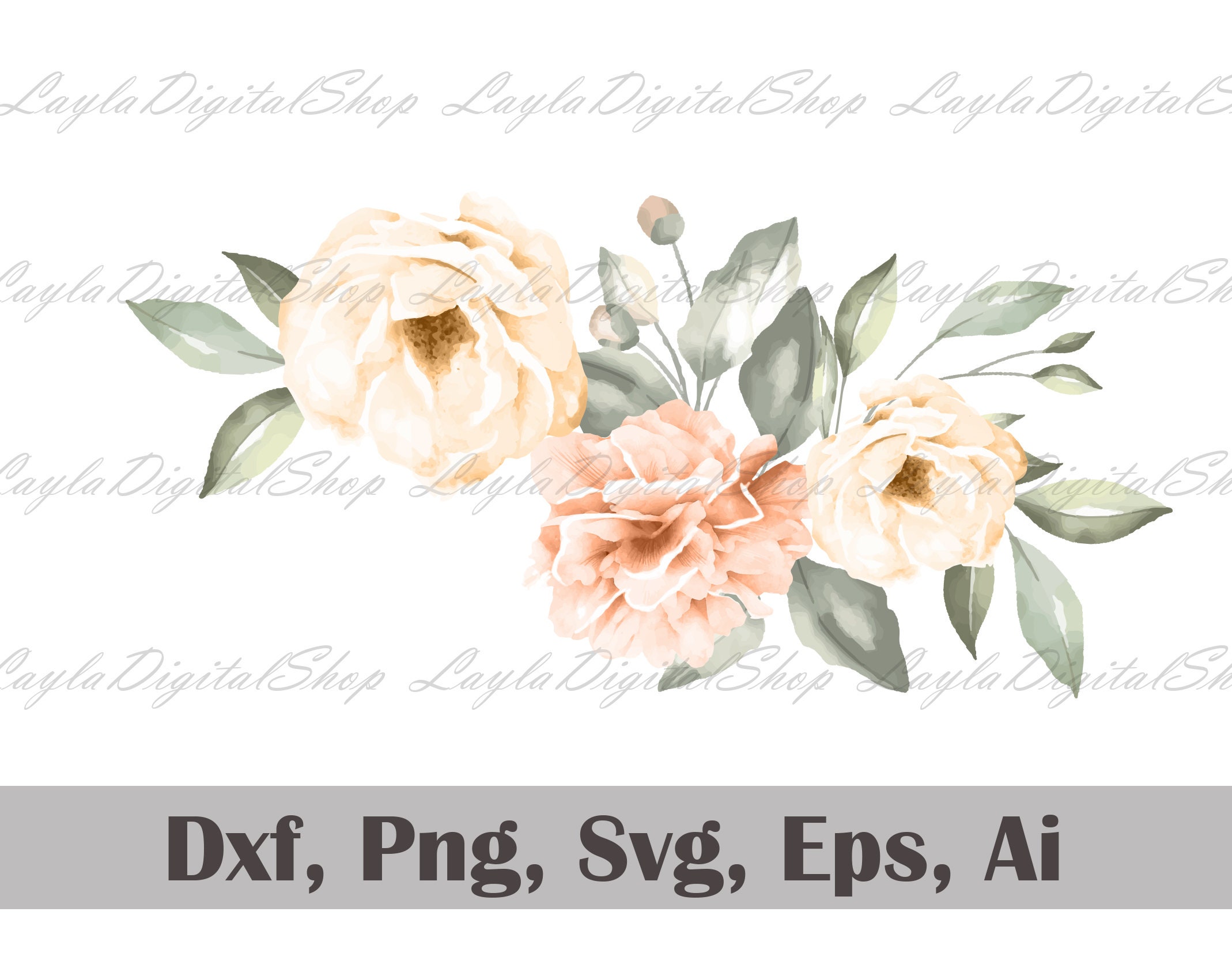 Download Pink Floral Svg Png Rose Flower Svg Dxf Files Spring Flower Etsy