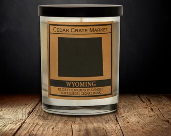 Cotton Wicks Large 40hr SUEDE /& MUSKY VETIVER Scented ORGANIC SOY CANDLE TIN
