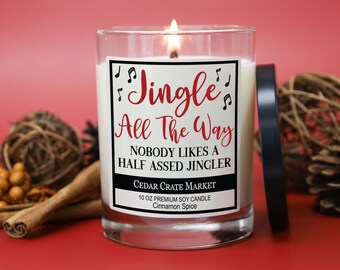 Christmas Decor - Jingler - Holiday Decoration, Xmas Gift Ideas, Holiday Candle, Holiday Decor, Christmas Candle, Funny Candles For Women