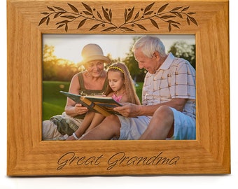 New Great Grandparent Gifts Photo Frame/ Measures 8.25 in x 7 Baby Announcement Frame Holds a 3.5 x 5 Photo Front-Load Photo Design |Easy to Mail Our First Great Granddaughter Picture Frame