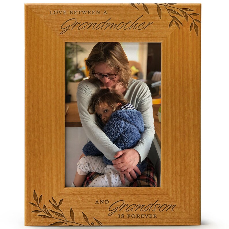 Love between a Grandmother & Grandson is forever 5x7 Laser Etsy