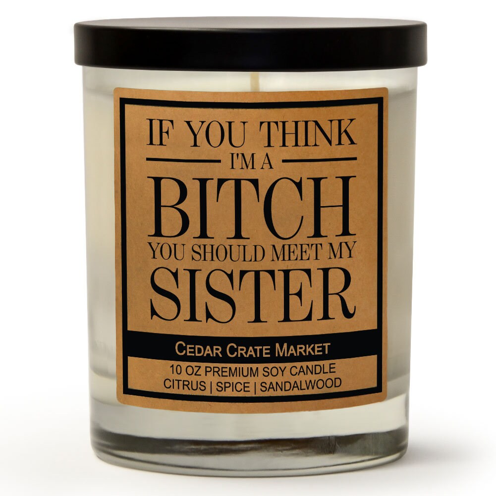Funny Sister Candle Family Candle you Should Meet My Etsy